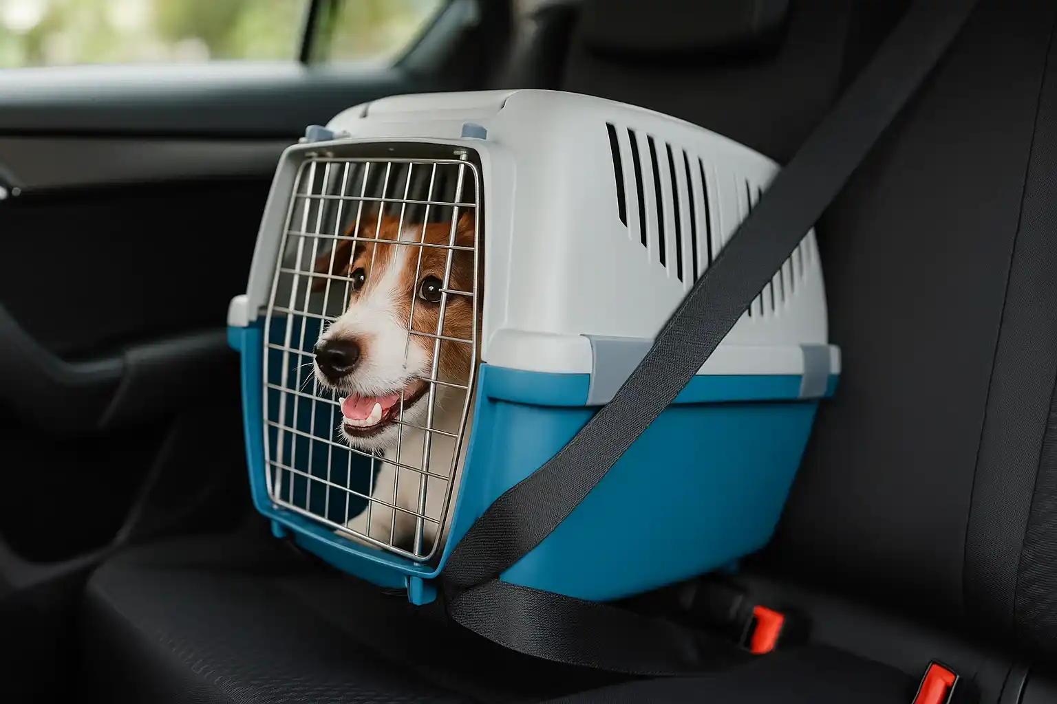 viajar en coche con perros y gatos transportín seguro