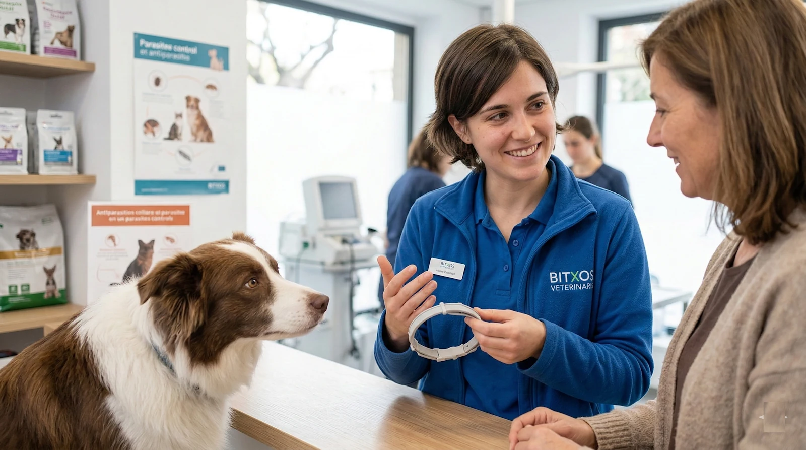 Uso de collares repelentes como parte del plan sobre cómo prevenir la leishmania.