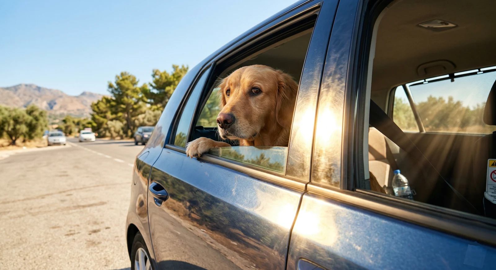 El peligro de los coches y el golpe de calor en perros.