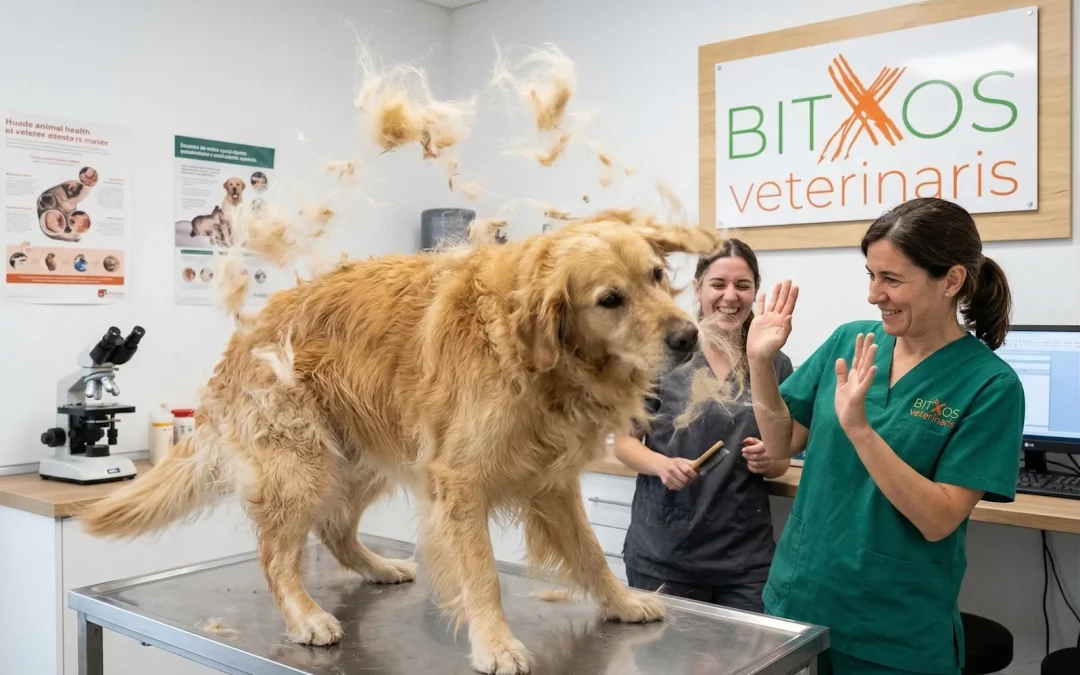 Muda de pelo en perros y gatos