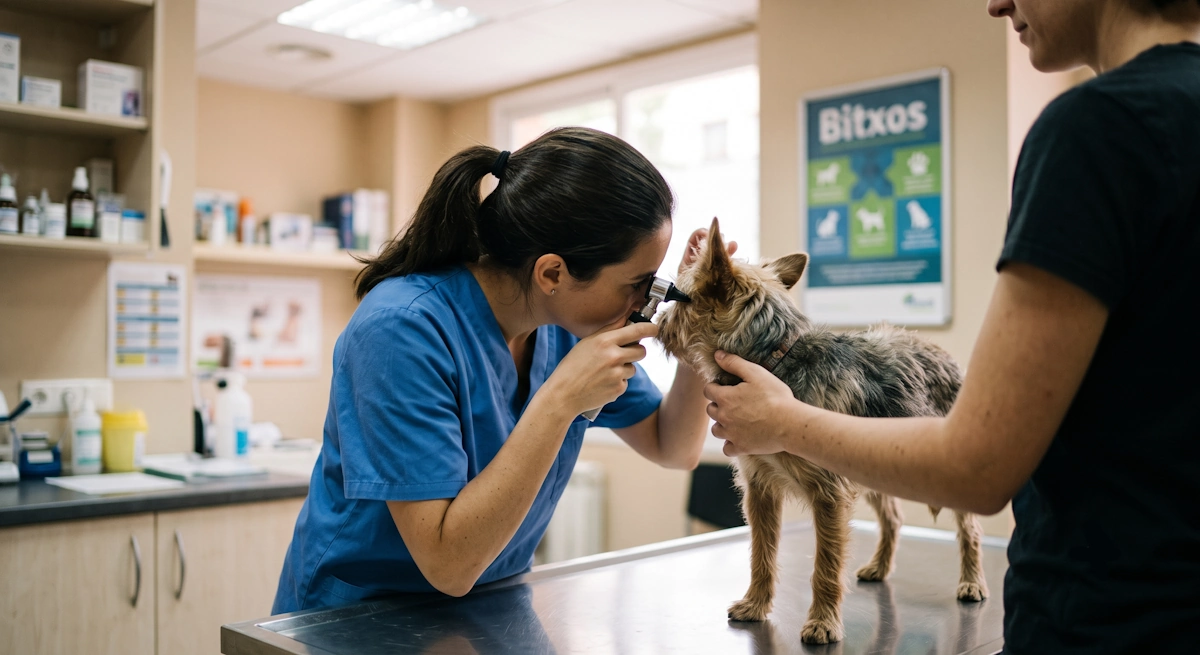 Tratamiento veterinario para extraer espigas en perros.
