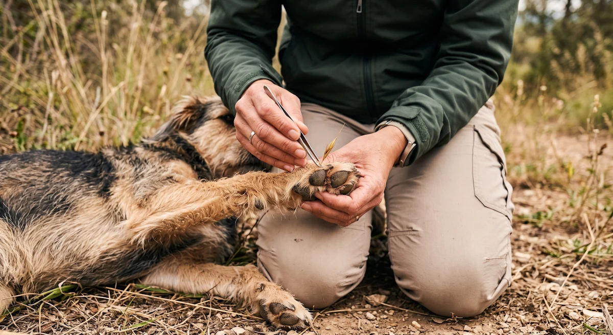 Cómo buscar espigas en perros después del paseo.