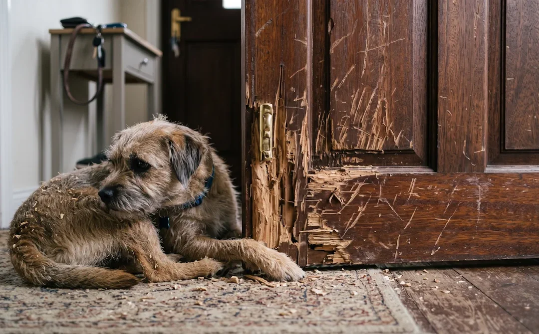 Síntomas y destrozos por ansiedad por separación en perros dentro del hogar